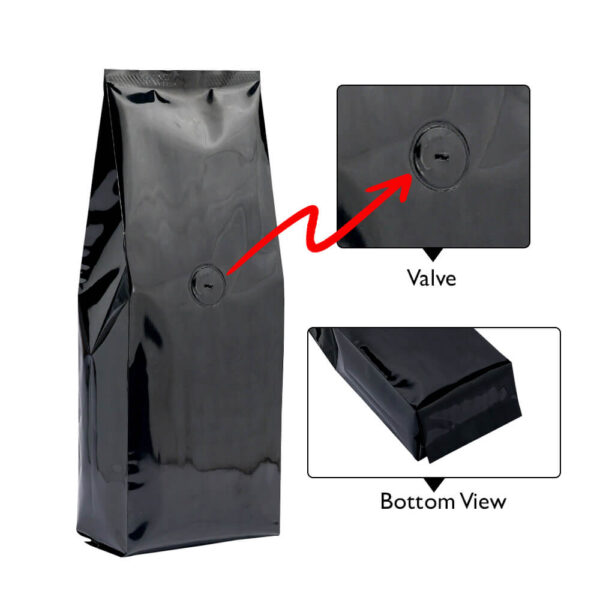 Side Gusset pouches with valve